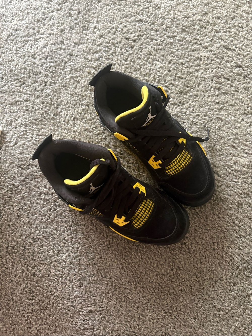 Jordan Kids Black and Yellow Low-Top Sneakers